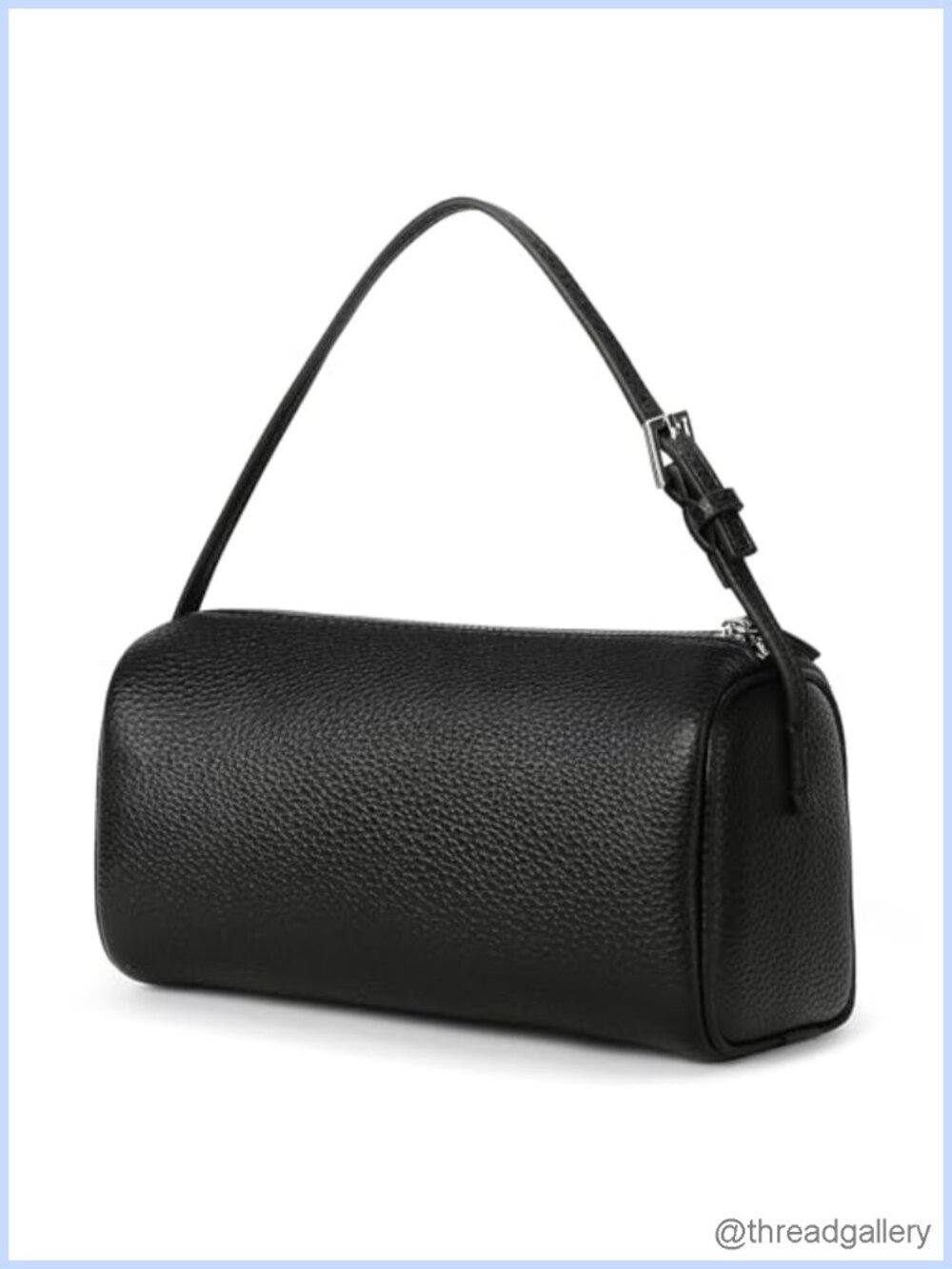 Vegan Leather Mini Barrel Purse Crossbody Hobo Adjustable Strap
